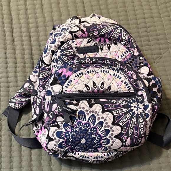 Vera Bradley Handbags - Vera Bradley Floral Backpack - Black, Purple, Blue